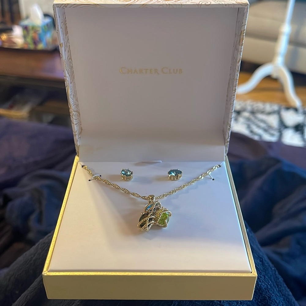 Charter Club- Matching necklace and earrings